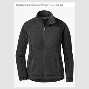Outdoor Research Vashon Wool Fleece Jacket Size XL Charcoal Full Zip Hiking NWT